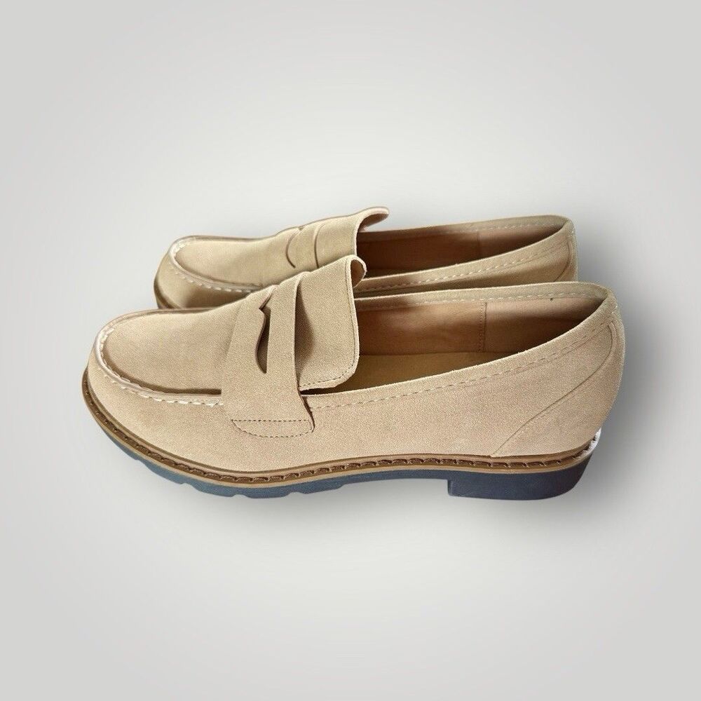 Taryn by Taryn Rose NEW Devanie Slip On Loafers‎ Comfort Shoes Women’s 9 Sand